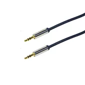 Kabel audio 2xJack 3.5mm stereo M/M, 1m, niebieski