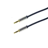 Kabel audio 2 x Jack 3.5mm stereo M/M, 3 m, niebieski