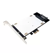 Karta PCI Express, 1 x HDD/SDD + 1 x mSATA