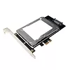 LogiLink Karta PCI Express, 1 x HDD/SDD + 1 x mSATA