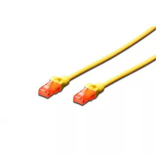 Patch cord U/UTP kat.6 PVC 3m żółty