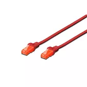 Patch cord U/UTP kat.6 PVC 3m czerwony
