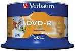 Verbatim DVD-R 16x 4.7GB 50P CB PRINTABLE   43533