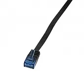 Patch Cable płaski CAT5e U-UTP, 7,5m, czarny