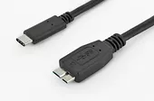 Kabel połączeniowy USB 3.0 SuperSpeed Typ USB C/microUSB B M/M czarny 1m