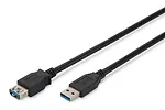 Kabel przedłużający USB 3.0 SuperSpeed Typ USB A/USB A M/Ż czarny 3,0m