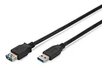 ASSMANN Kabel przedłużający USB 3.0 SuperSpeed Typ USB A/USB A M/Ż czarny 3,0m