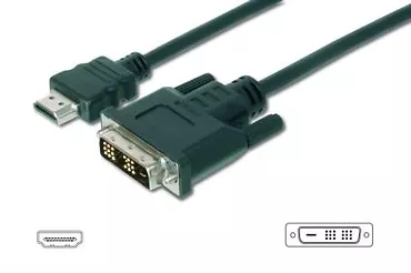 Kabel adapter HDMI 1.3 Standard Typ HDMI A/DVI-D (18+1) M/M czarny 5m