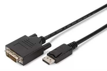 ASSMANN Kabel adapter Displayport 1.1a z zatrzaskiem Typ DP/DVI-D (24+1) M/M czarny 2m