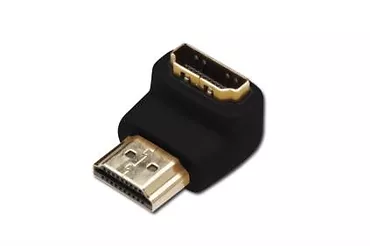 Adapter HDMI 2.0 HighSpeed z Ethernetem Typ HDMI A kątowy/HDMI   A M/Ż czarny