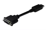 Kabel adapter Displayport 1.1a z zatrzaskiem Typ DP/DVI-I (24+5) M/Ż czarny 0,15m