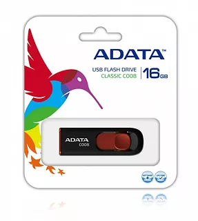 Adata DashDrive Classic C008 16GB USB2.0 czarno-czerwony