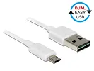 Kabel Micro USB AM-BM DUAL EASY-USB 2m White
