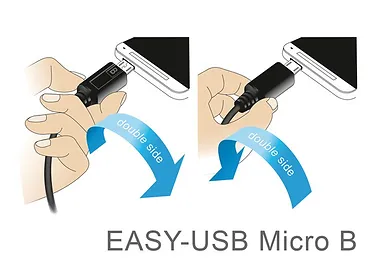 Kabel Micro USB AM-BM DUAL EASY-USB 2m White