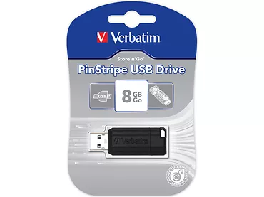 Pendrive Verbatim PinStripe USB 2.0 8GB Czarny