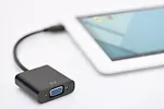 Digitus Adapter audio-video microHDMI typ D do VGA, FHD, z audio 3.5mm   MiniJack