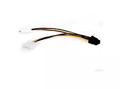 Kabel rozdzielacz zasilania 2xMOLEX/1x6PIN BTX