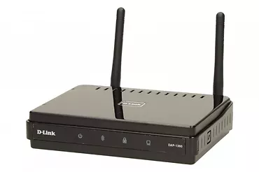 DAP-1360 punkt dostępu WiFi N300 (2.4GHz) 1xLAN 2xRP-SMA (odkręcane) MIMO WDS