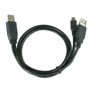 Gembird mini USB A-A M/M zasilany (typ Y) czarny