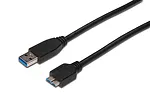 ASSMANN Kabel USB3.0 SuperSpeed, USB A wtyk / USB B Micro wtyk, Cu AWG 28, 2x ekranowane, dł. 1.0m