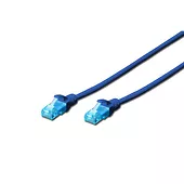 Patch cord U/UTP kat.5e PVC 0,5m niebieski
