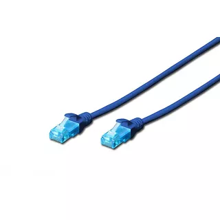 Digitus Patch cord U/UTP kat.5e PVC 0,5m niebieski