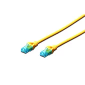 Patch cord U/UTP kat.5e PVC 3m żółty