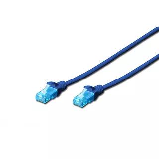 Patch cord U/UTP kat.5e PVC 3m niebieski