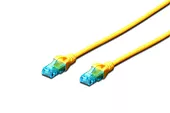 Patch cord U/UTP kat.5e PVC 5m żółty