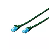 Patch cord U/UTP kat.5e PVC 1m zielony