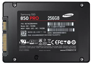 Samsung SSD 850 Pro Series MZ-7KE256BW 256GB 2.5