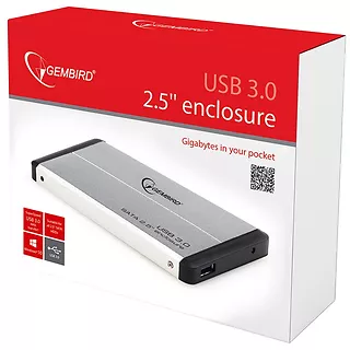 Gembird Kieszeń zewnętrzna HDD 2.5'' Sata USB 3.0 Silver