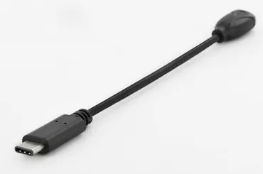 Kabel adapter USB 2.0 HighSpeed Typ USB C/mikroUSB B (5pin) M/Ż czarny 0,15m