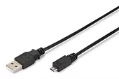 Kabel połączeniowy USB 2.0 HighSpeed Typ USB A/microUSB B      M/M czarny 1,8m