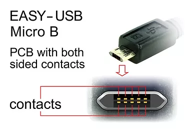 Kabel Micro USB AM-BM DUAL EASY-USB 1m