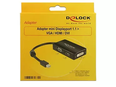 Adapter Displayport Mini(M)->HDMI(F)/VGA(F)/DVI-D(24+1)(F)