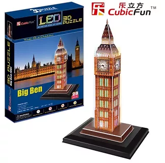 Cubicfun PUZZLE 3D Zegar Big Ben (Światło)