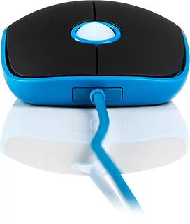 Myszka do komputera optyczna przewodowa USB kabel 1,8m MODECOM M111 czarno-niebieska