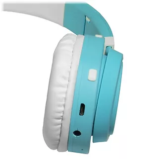 ART Słuchawki Bluetooth z mikrofonem AP-B04 biało/turkusowe
