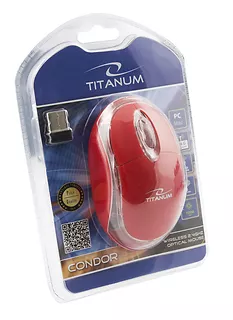 Bezprzewodowa mysz optyczna Titanum Condor Czerwona