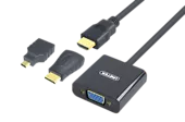 Unitek Y-6355 adapter Micro/Mini HDMI do VGA+audio