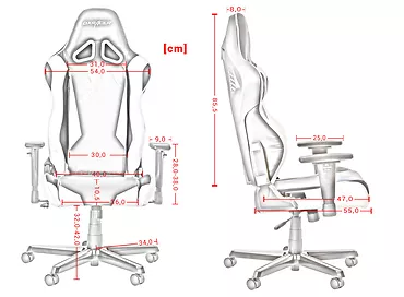 Fotel dla gracza gamingowy DXRacer Racing Shield Czarno-czerwony