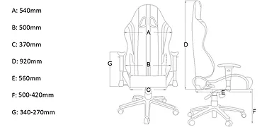 AKRacing Gaming Chair Fotel Dla Gracza Czarny Materiałowy