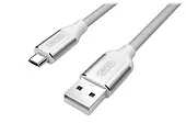 Unitek Premium przewód USB-microUSB Nylon Srebrny
