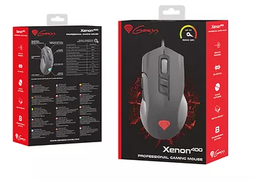 MYSZ DLA GRACZY GENESIS XENON 400 5200DPI OPTYCZNA Z OPROGRAMOWANIEM