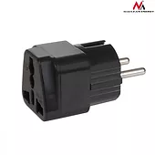 Maclean Adapter gniazdo UK na wtyk EU uniwersalny MCE155 czarny