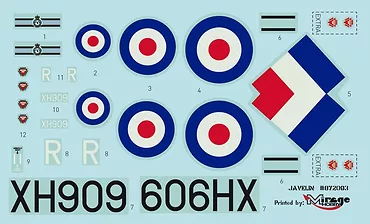 Mirage Gloster Javelin F Mk9 model set