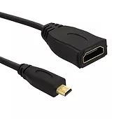 Qoltec Kabel Micro HDMI D męski / HDMI A żeński | v1.4 | 0,2m