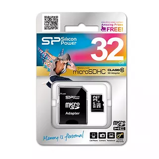 Silicon Power microSDHC 32GB CLASS 10 + adapter