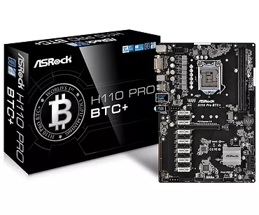 ASRock H110 Pro BTC+ s1151 H110 2DDR4 USB3.0 ATX